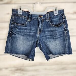 J.Crew Stretch Raw Hem Distressed Cut off Shorts Denim Size 4 Summer